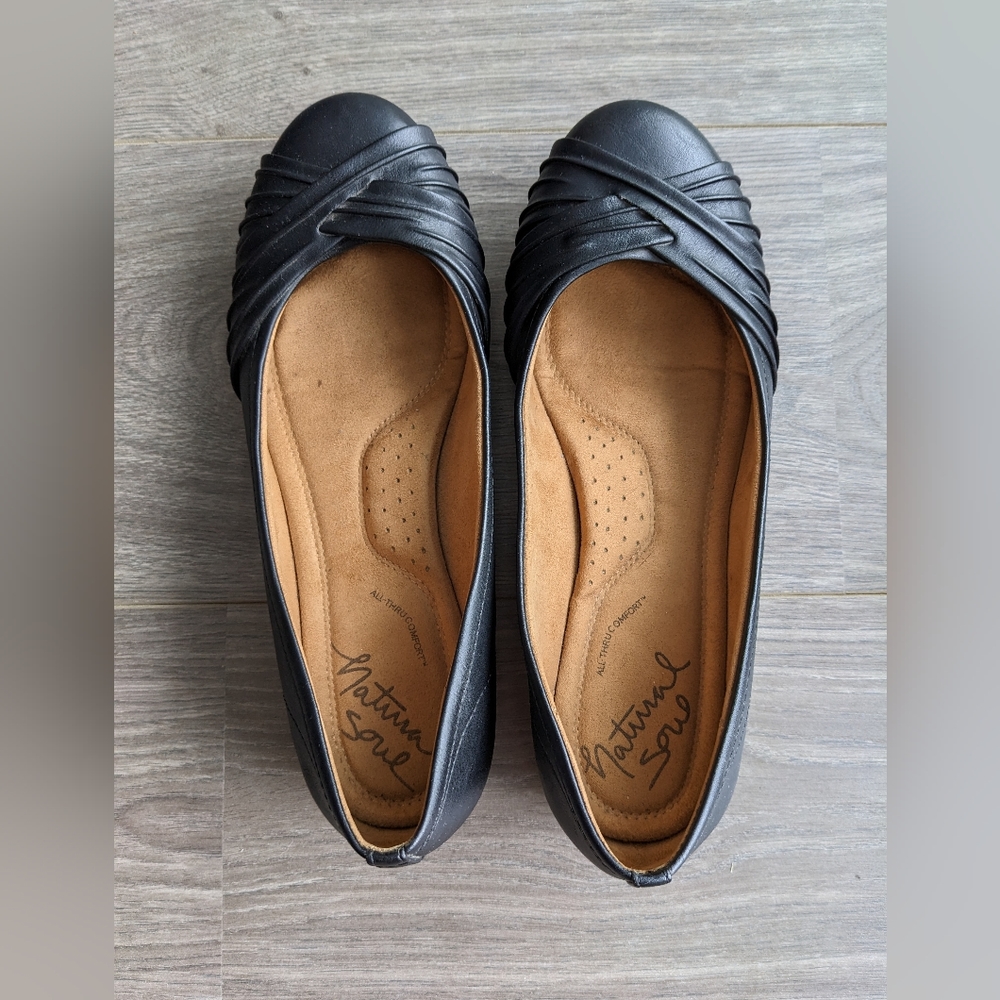SOUL Naturalizer Girly Black Flats 9 Wide